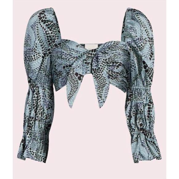 NEW CINQ A SEPT alisha top in rain cloud multi - Picture 3 of 3